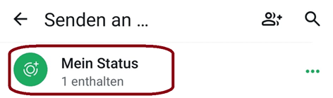 Anleitung Status bei WhatsApp einstellen